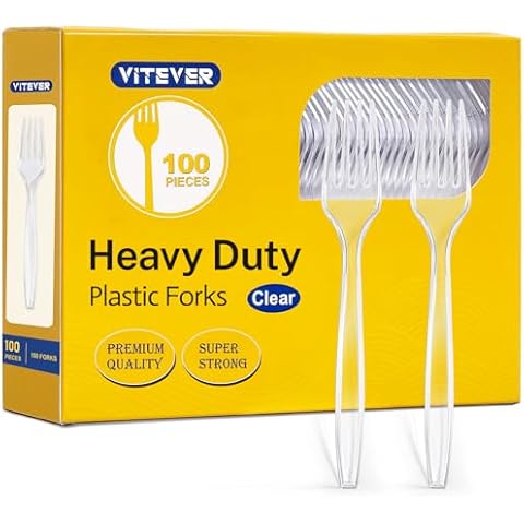 VITEVER Clear Plastic Forks Cover