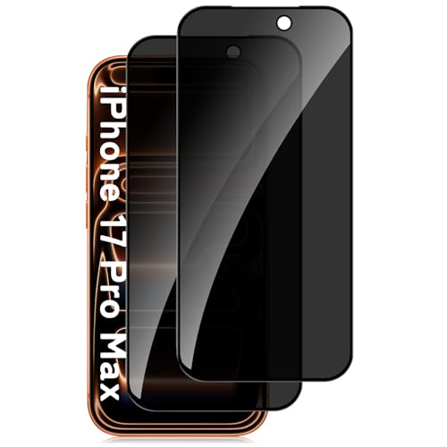 CeiLarv 覗き見防止フィルム iPhone 17 Pro Max 6.9インチ対応 【2 * 覗き見防止フィルム】露出オーバー防止 強化ガラス 9H硬度 液晶画面保護 国産旭硝子 スクリーンプロテクター カメラ保護 気泡ゼロ 高透過率 飛散防止 iP