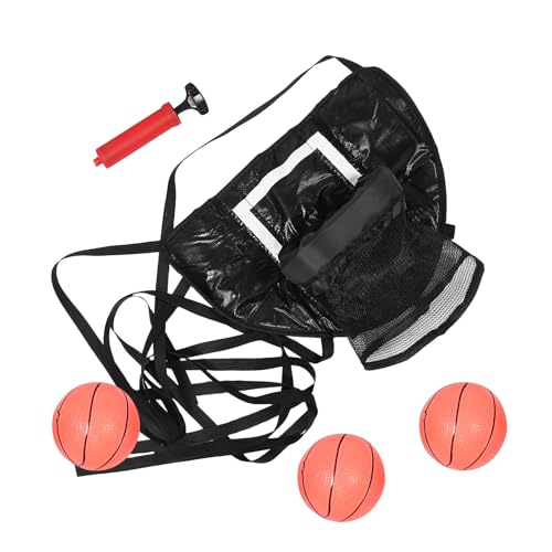 Panier de basket pour trampoline noir pour garçon et fille avec pompe incluse