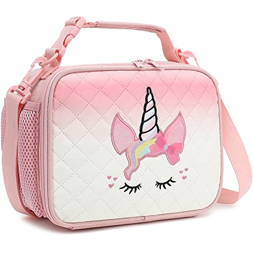 Beaulyn Girls Lunch bag-Lunch Box Kids Durable Water-Resistant Insulated Cool Lunch Bag for Girls Kids Toddlers Teens School Gifts