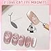 4Pcs Magnetic Tools for Cat Eye Gel Nail Polish, Professional 3 IN 1 Nail Art Tool for Creating Floral, Round, and Square Designs with Magnetic Gel Polish, Includes Y-Bar and 2Pcs Heart Guide
