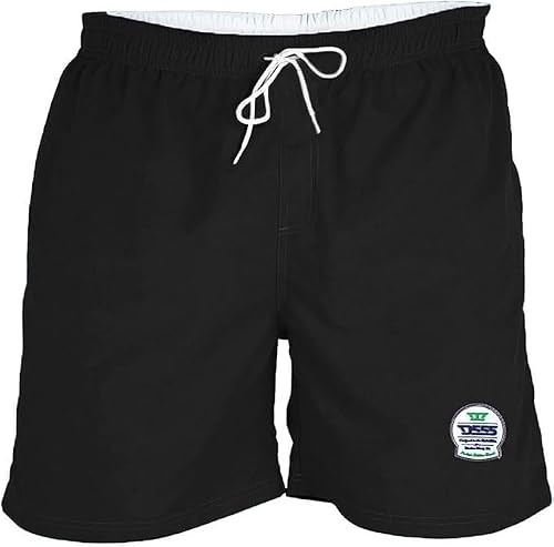 Image of U.S Trading D555 Mens Kingsize Swim Shorts Swimwear (UK, Alpha, 4XL, Regular, Regular, Black)
