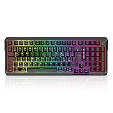 Teclado Mecânico Gamer Redragon Eisa Pro Preto RGB Switch Marrom 1800 Compact Hotswap 5 Pinos ABNT2 Gasket Mount USB Tipo-C, Bluetooth e USB 2.4GHz K686-RGB-PRO (PT-BROWN)