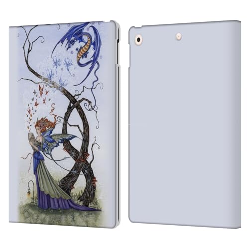 Étui portefeuille iPad 10.2 en cuir avec motif artistique fée et fermeture aimantée
