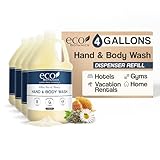 1-Shoppe Terra Pure Eco Botanics Natural Hand & Body Wash with Raw Honey & White Tea | Gallon Jug Bulk Toiletries for Airbnb, Vacation Rentals, and Home Bathroom| Refill For Soap Dispensers | Set Of 4