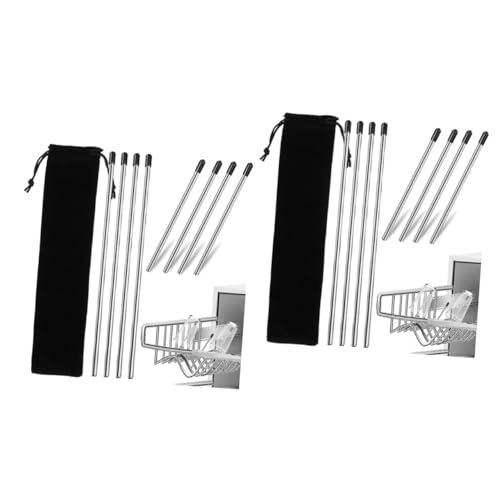 BESTonZON 16 Pz Scolapiatti Stendibiberon Da Viaggio Scola Biberon Stendibiancheria Per Posate Rastrelliera Portautensili Bambino Bottiglia Di Acciaio Inossidabile Portaposate