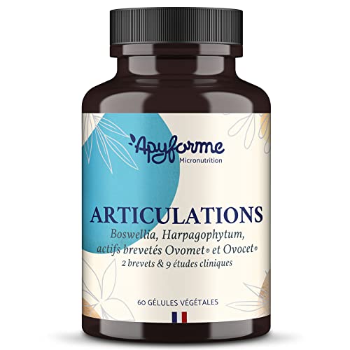 Apyforme - Articulations - Anti Douleurs et Confort Articulaire - Glucosamine Chondroitine MSM, Boswellia Serrata, Harpagophytum - 60 Gél - Fabriqué en France