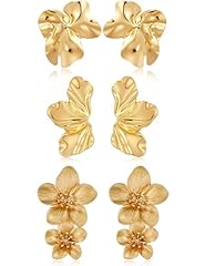 3 Pairs Big Earrings