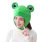 Haoohu Gorro de rana con diseño de rana para disfraz de rana para disfraz de Halloween