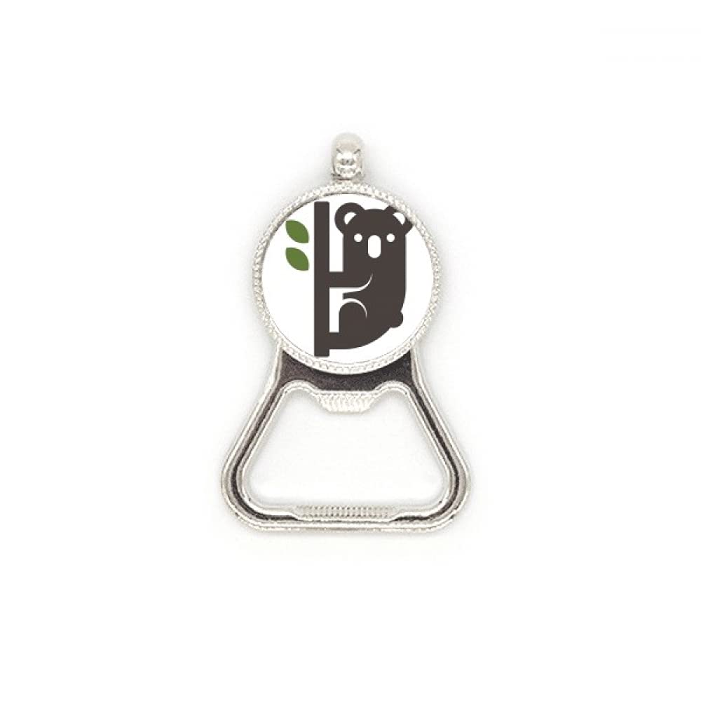 Ouvre-bouteille en acier inoxydable résistant motif Koala Outline