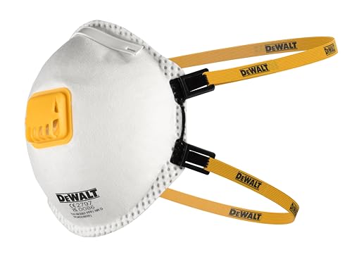 Image of DEWALT FFP3 DISPOSABLE RESPIRATOR (10 PACK) – PREMIUM DUST MASKS FOR MAXIMUM PROTECTION AGAINST FINE PARTICLES AND FUMES – COMFORTABLE FIT, BREATHABLE DESIGN, IDEAL FOR PROFESSIONAL USE