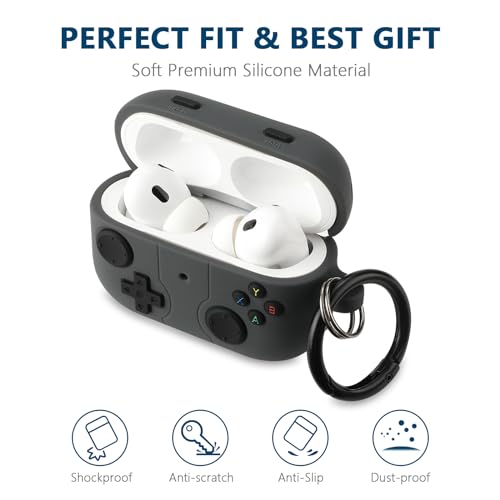 Image of [2Pack] Compatible Airpods Pro 3 Case(2025),Cute Gamepad Design Cases Soft Silicone Protective Cases for Apple AirPods Pro 3rd Generation Case,Airpod Pro 3 Cover with Keychain for Men /Boy
