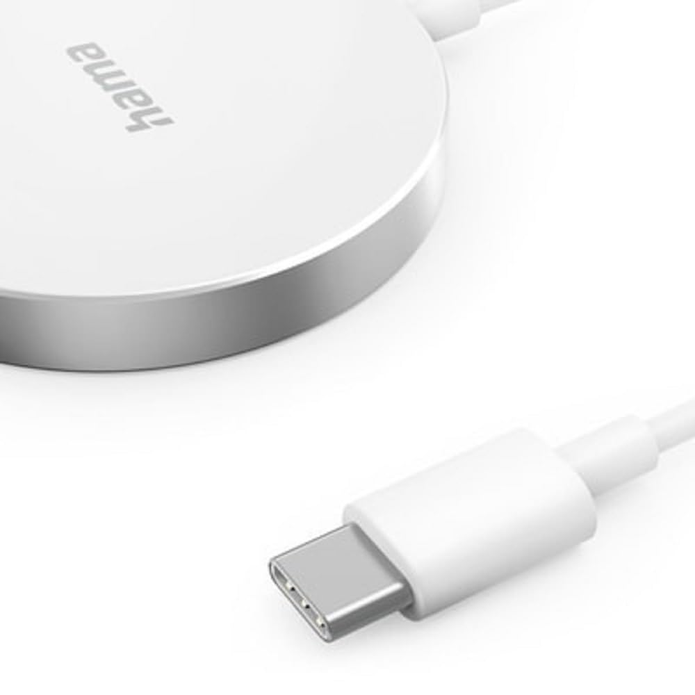 Hama Ładowarka akumulatorowa MagCharge FC15, 15 W, do Apple iPhone, biała