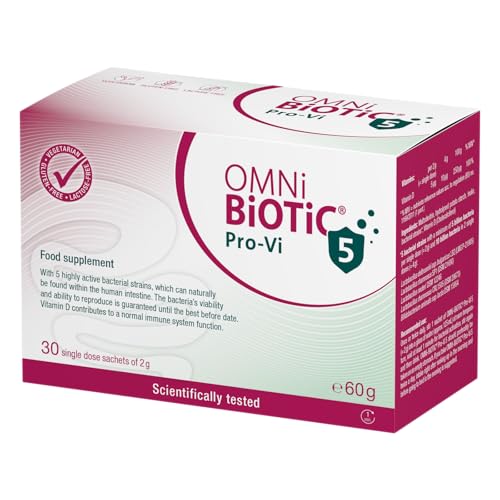 OMNi BiOTiC Pro-Vi 5 | 30 sachets | 5 Bacterial strains Combined with Vitamin D for Your Immune System | Powder | Vegetarian | Gluten-Free | Lactose-Free | for Daily use