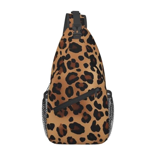 Bolso cruzado con estampado de leopardo para hombres y mujeres miniatura 1
