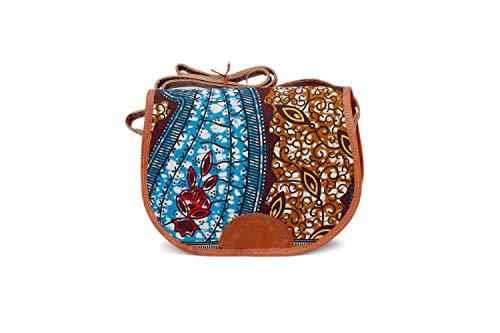 Sac bandoulière wax motif ethnique Madastyle, besace tendance pour femme