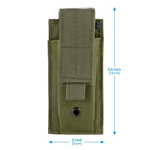 Frtkk Tactical Single/Double Pistol Mag Pouch Outdoor Molle Open-Top Magazine Pouch For Glock M1911 92F #TOP1