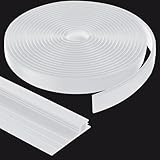 Pushglossy 28 ft Vinyl Sliding Screen Door Bug Seal Strip Adjustable Width 3/4' to 1-3/8' Bug Strip Screen Door Weather Stripping Side Insect Draft Stopper Seal for Window Patio Frame Filler(White)