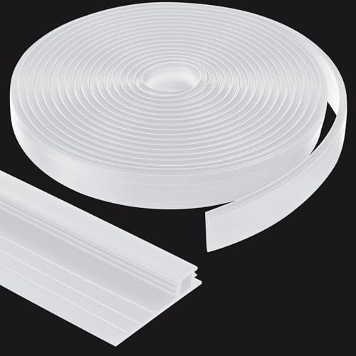 Pushglossy 28 ft Vinyl Sliding Screen Door Bug Seal Strip Adjustable Width 3/4