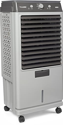 Image of Lazer 70 L Desert Air Cooler (Grey, Nimbus coming with Large Ice Chamber with glasstop) | 3 Side Honeycomb & Woodwool Cooling Pad | Cooler For Room /Home