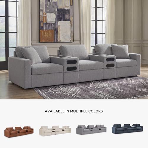 Image of Signature Design by Ashley 5-Piece Modular Sectional, Granite
