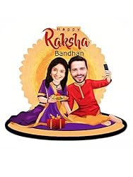 Adesh Anusaar Boy’s Raksha Bandhan Gifts Personalize Caricatures, Best Rakhi Gift For Brother, Sister Rakshabandhan Caricature, Caricature For Brother And Sister (Rak5)