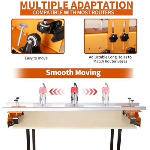 Router Sled, Slab Flattening Jig, 58 inches Router Sled for Flattening Slabs,Adjustable Trimming Planing Machine for Woodworking