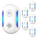 Upgraded Ultrasonic Repellent-6 Packs, 2025 Indoor Ultrasonic Repeller, Electronic Plug in Pest Control for Bugs,Mosquito,Roach, Ant, Rodent, Mouse, Spider Repellent for House, Warehouse, Garage