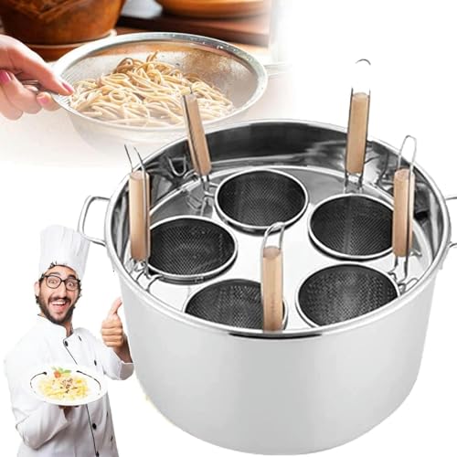 Cuiseur de pâtes acier inoxydable 4 trous ensemble ustensiles cuisson nouilles - 2