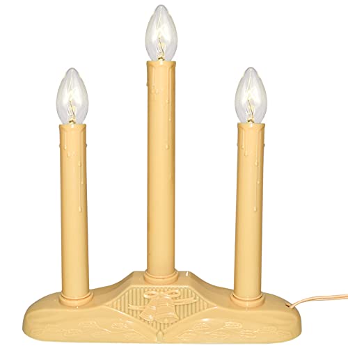 3 Lights Electric Window Candles, Christmas Window Candles with 4