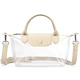 BOSTANTEN Clear Bag for Stadium Approved Small Crossbody Purse Handbags for Concerts Sports Events Nude