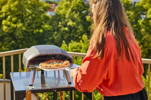 Ooni Modultisch Medium – Outdoor Pizzaofen Tisch (60 x 80 x 90 cm) aus pulverbeschichtetem Karbonstahl – Grilltisch mit höhenverstellbaren Einlegeböden & Rollen – Kompatibel mit 12″ & 16 Öfen