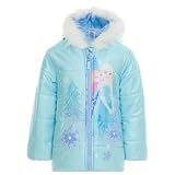 Disney Frozen Toddler Girls Zip Up Winter Coat Puffer Jacket Light Blue 3T