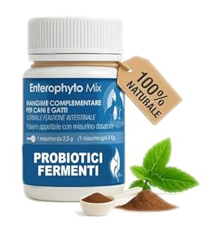 CS pets Enterophyto Mix Antidiarroico Naturale ad Azione immediata per Cani e Gatti Probiotici Contro diarrea Gatto Supporto Gastrointestinale 100% Made in Italy