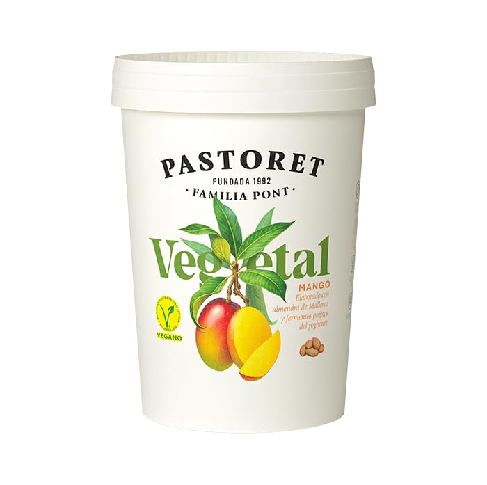 (Pack 4x500g) PASTORET VEGETAL Especialidad a base de almendra de Mallorca SABORES VARIADOS (REFRIGERADO) (Mango)