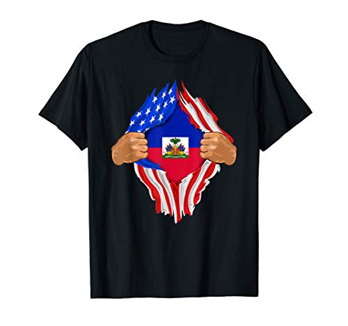 Haitian Blood Inside Me T-Shirt | Haiti Flag Gift