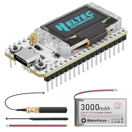 YELUFT ESP32 LoRa V3 Entwicklungsboard mit 3000mAh Akku und 868MHz LoRa-Antenne Integriertes WiFi...