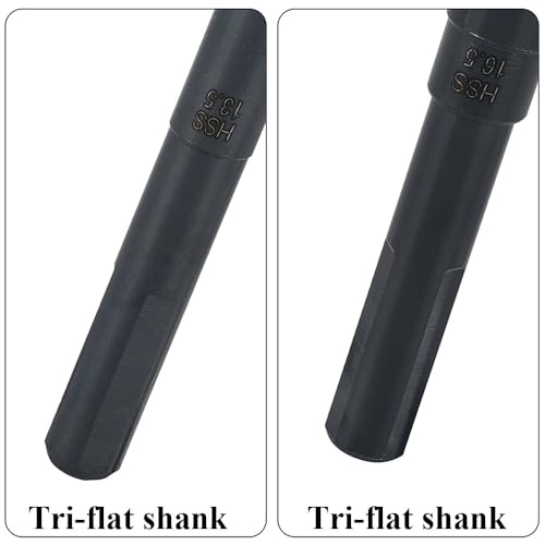 13,5 mm Spiralbohrer, 4341 HSS, metrisch, reduzierter Schaft, 1/2-Schaft, 135°-Split-Anschnitt, Industriebohrer für Metalle, Kunststoffe und Holz