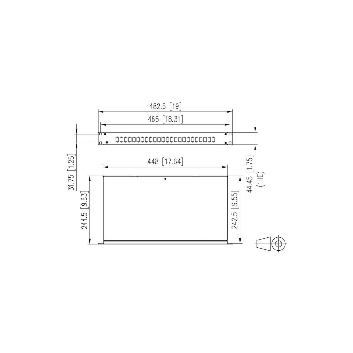 METZ CONNECT 1502557712-E Patch Panel 1U (1502557712-E)