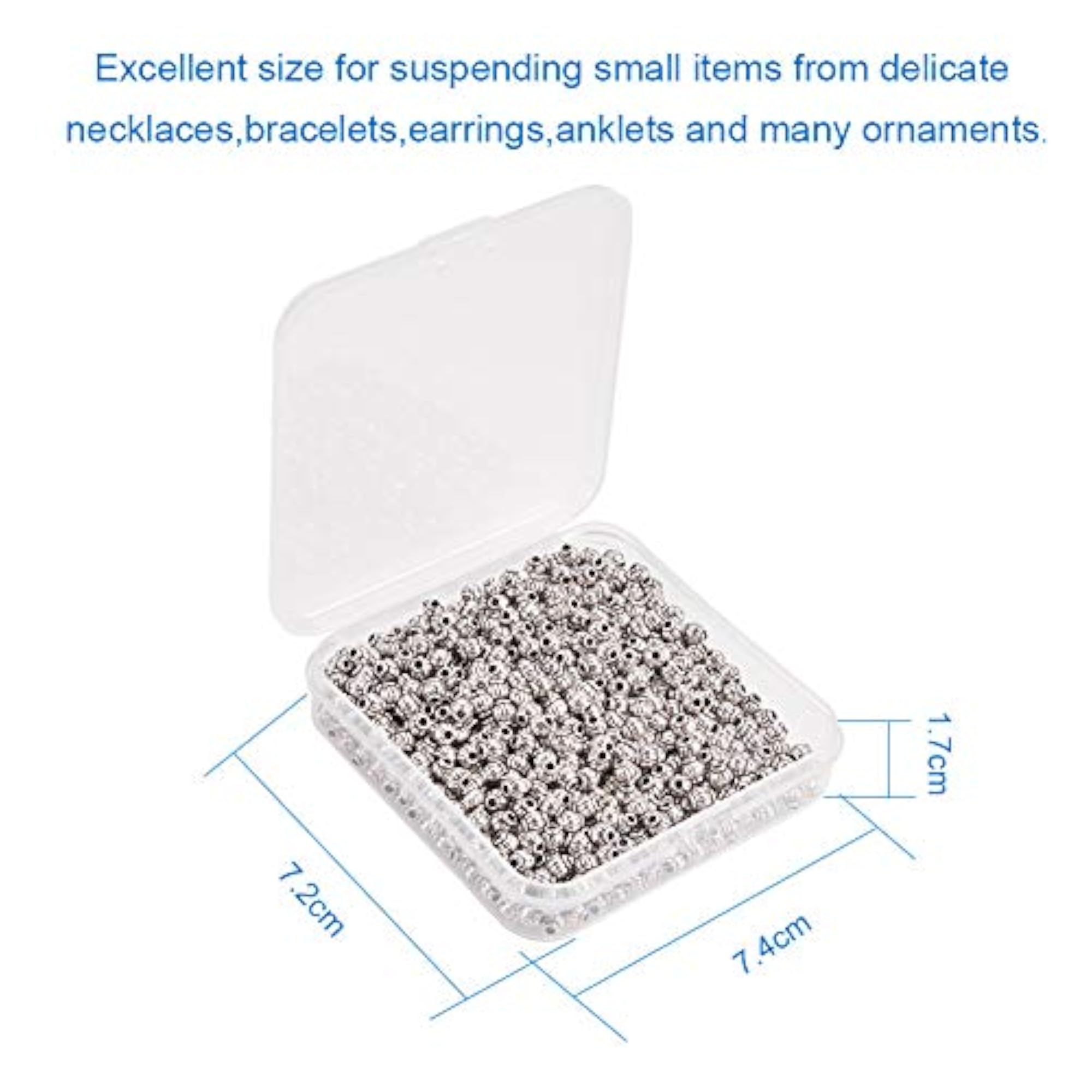 750pcs Antique Golden Tibetan Alloy Barrel Spacer Beads