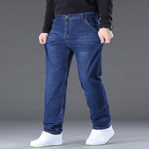 Big and Tall Baggy Jeans for Men Loose Fit Elastic Waist Pull On Denim Pants Drawstring Straight Leg Jean Sweatpants4