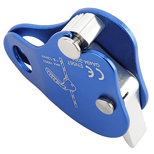 HYDDNice Rock Climbing Ascender Lightest Fall Arrest Protection Belay Device Self-Locking 8-13MM Rope Grip Clamp