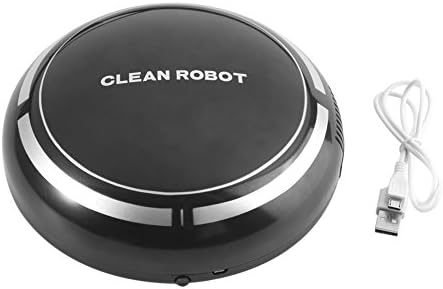 USB Rechargeable Robots Automatic Vacuum Cleaner, Home or Office Sweeping Machine, Intelligent Floor Cleaner Suction Robot Cleaner for Household Sweeping MachinesBlack