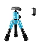 ZOMEI Lightweight Compact Aluminum Alloy Mini Desktop Tabletop Tripod with 360 Degree Panoramic Ball Head and Quick Release Plate for Canon Nikon DSLR Cameras(Blue)