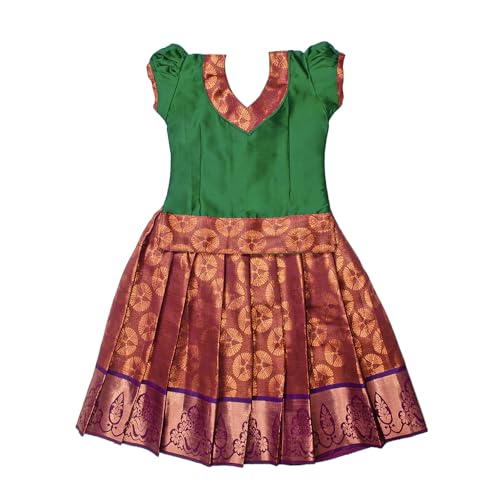 Chandrakala Lehanga Pattu Pavadai For Girls Kids South Indian Dress, (KL115-P)