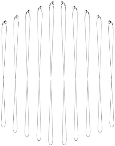 ULTNICE 10pcs Snake Necklace Chain 1MM-Thick Silver Plated Snake Chain Necklace in 5 Sizes