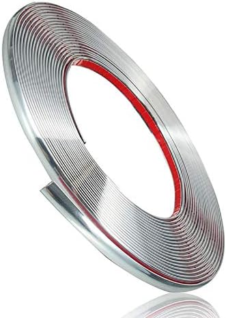 1/2"(12mm) Automotive Chrome Trim Molding - 25Foot Car Side Body Chrome Trim Strip(Self Adhesive) for Motor/Truck/RV Door Window Bumper Scratch-Proof