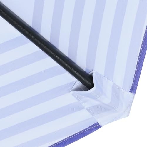 Image of MASTERCANOPY Patio Umbrella 9 ft Replacement Canopy for 8 Ribs-Navy and Green Stripe Canopy Only