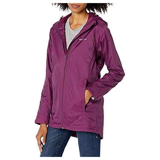 Arctix Women's Valley Fleece Lined Rain Jacket, Plum, Large