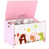 AIYAPLAY Caja de Almacenaje de Juguetes - Baúl Juguetes Infantil Rosa